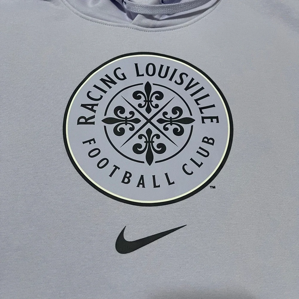 Racing Louisville Hoodie Mens Medium Purple Club‎ Fleece Hoody Sweatshirt NWSL